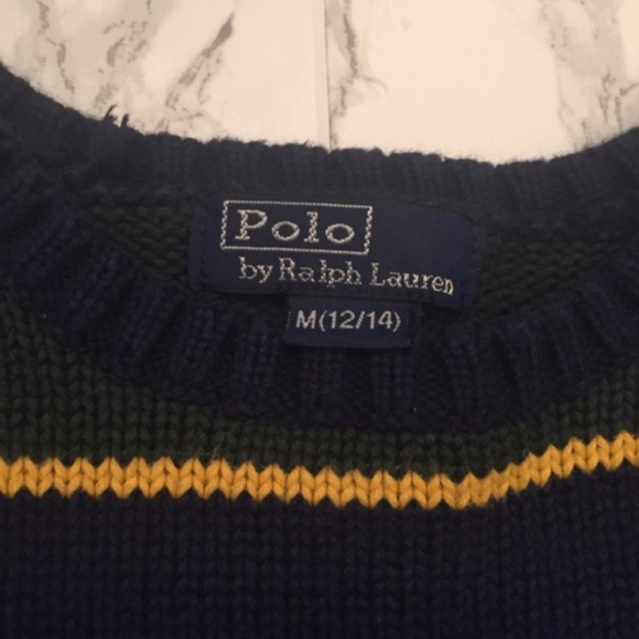 Boys Medium 12/14 Polo by Ralph Lauren Sweater - Picture 3 of 4